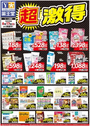 釜石市での薬王堂のカタログ | 薬王堂 チラシ | 2025-08-17T00:00:00.000Z - 2025-08-17T00:00:00.000Z
