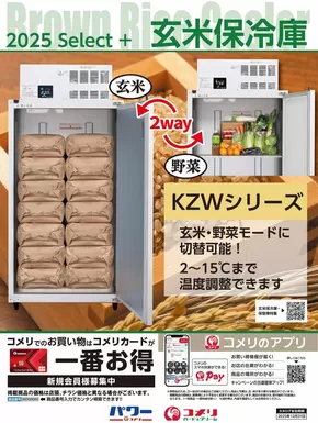 立川市でのコメリのカタログ | 玄米保冷庫 | 2025-06-16T00:00:00.000Z - 2025-12-31T00:00:00.000Z