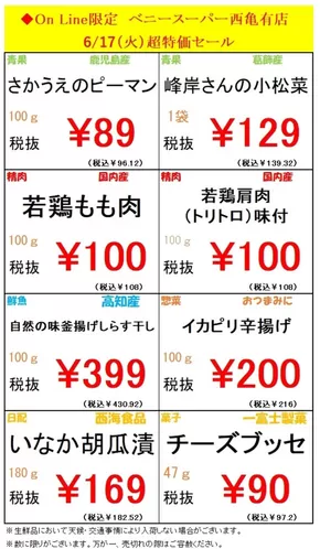 葛飾区でのベニースーパーのカタログ | ベニースーパー チラシ | 2025-06-17T00:00:00.000Z - 2025-06-17T00:00:00.000Z