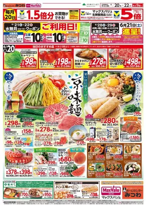 南条郡でのマックスバリュのカタログ | 魅力的なオファーを発見する | 2025-06-20T00:00:00.000Z - 2025-06-22T00:00:00.000Z